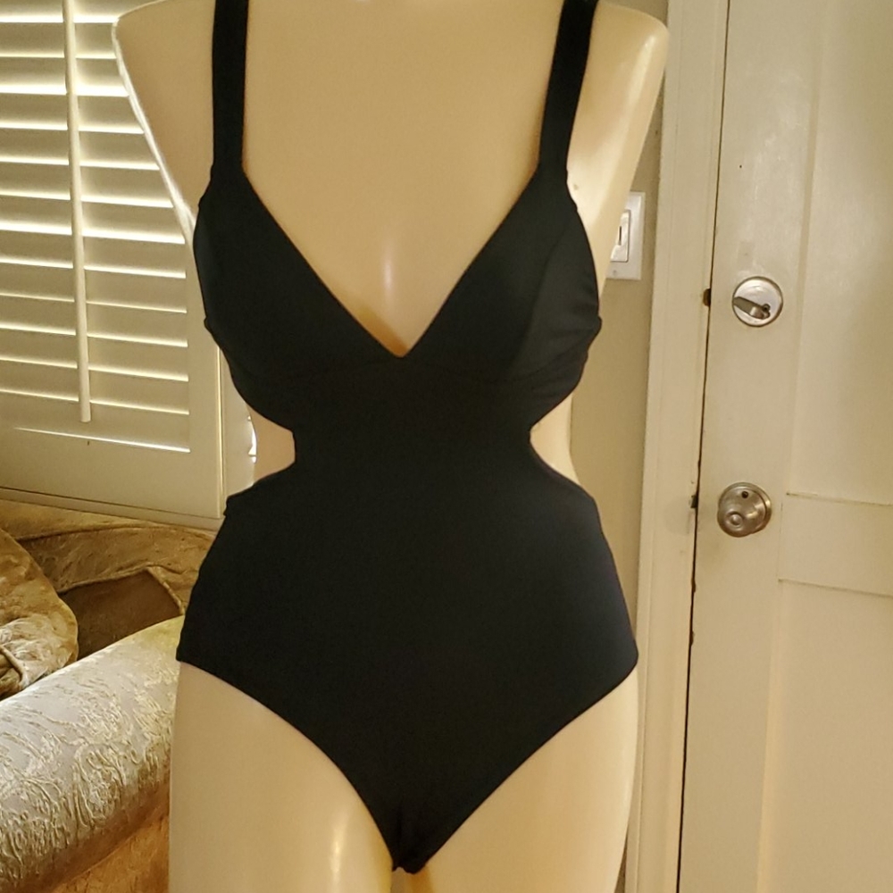 Vitamin A new with tags black one piece suit